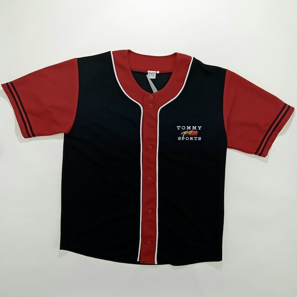 Vintage 90's Tommy Sports Men's Baseball Jersey Size:XL Rare